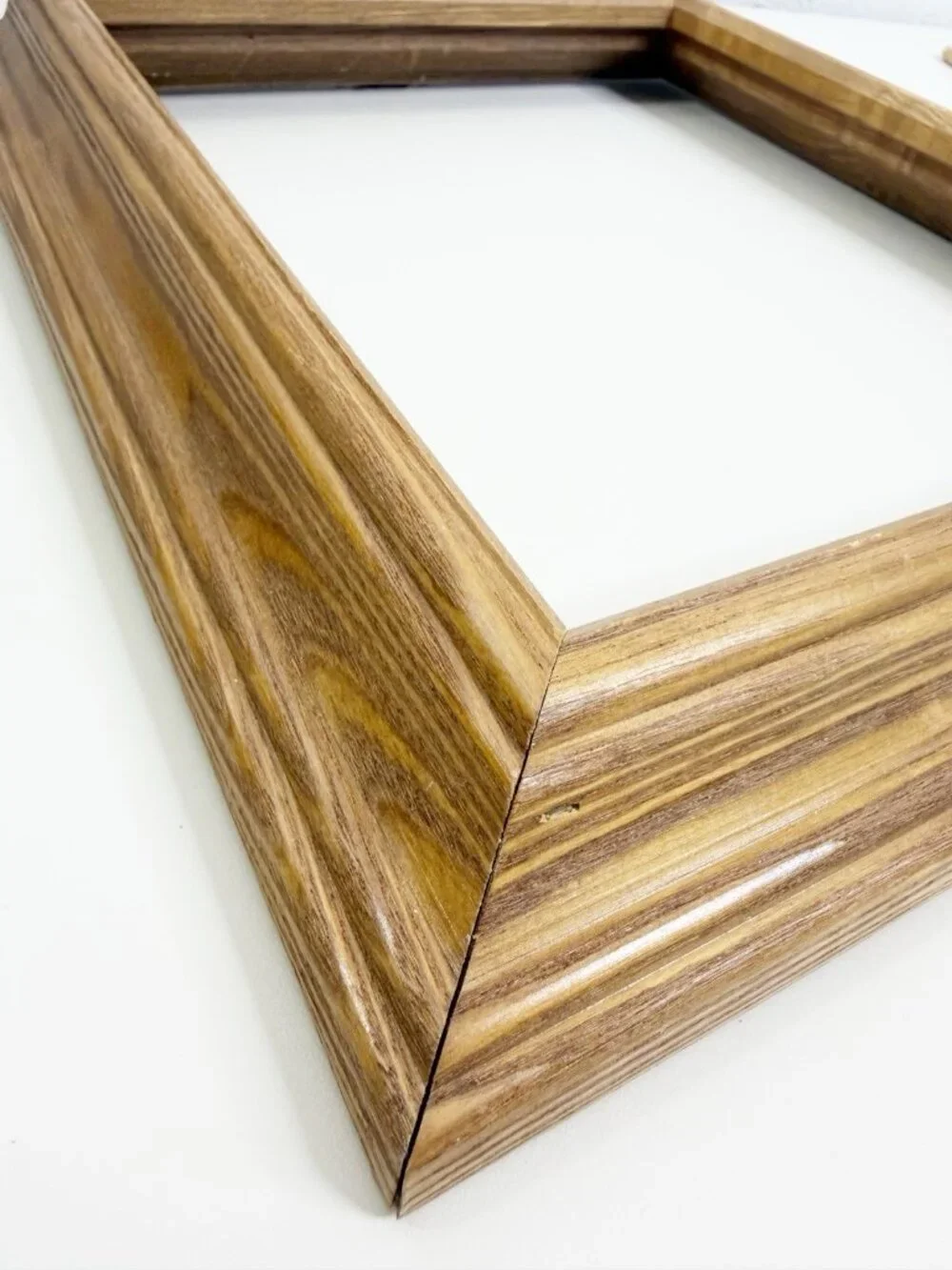 VTG Honey Oak Wood Frame Stepped Molding Frame 15x13 (Fits 9.5x11.5) EUC